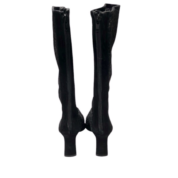Stuart Weitzman Lace Black Women's Boots - Picture 4 of 5